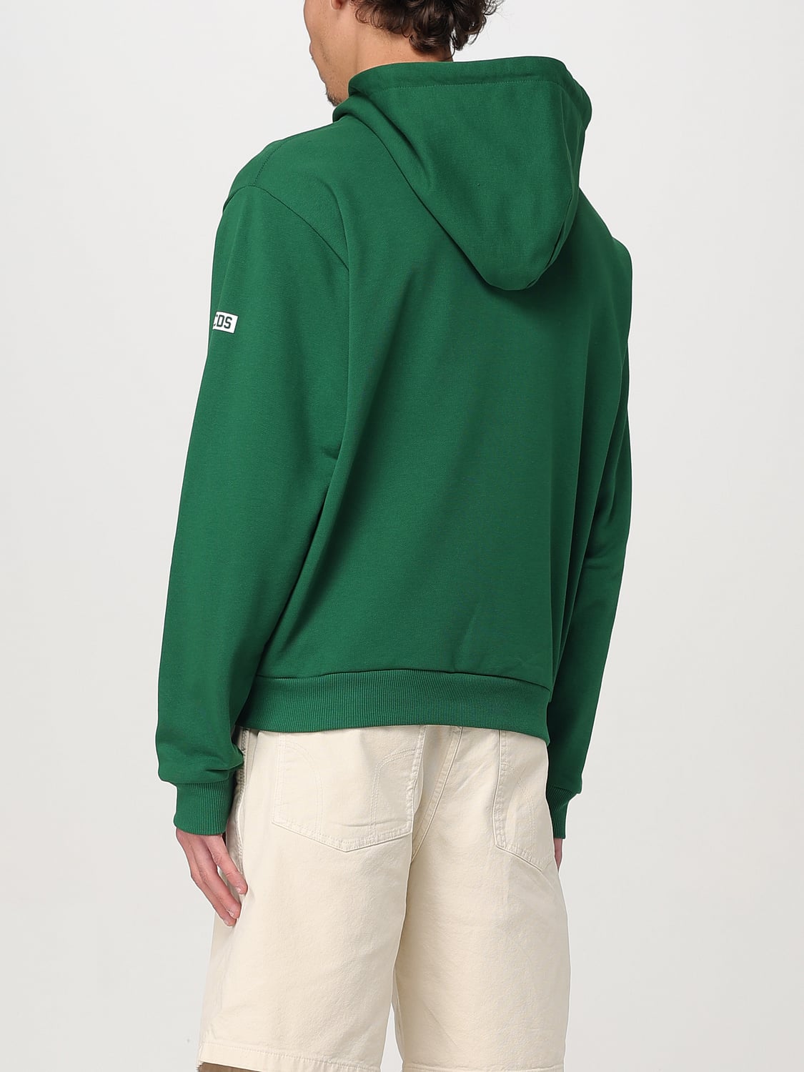 GCDS FELPA: Felpa GCDS in cotone con zip , Verde - Img 2