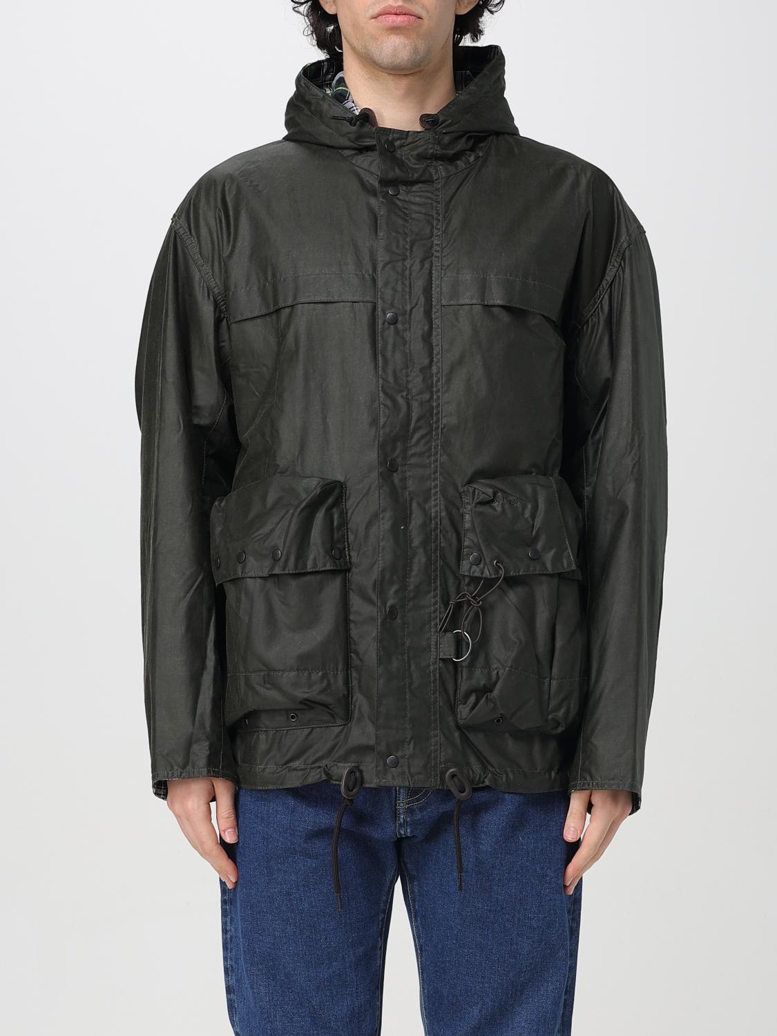 BARBOUR GIACCA: Giubbotto Barbour in cotone cerato , Verde - Img 1