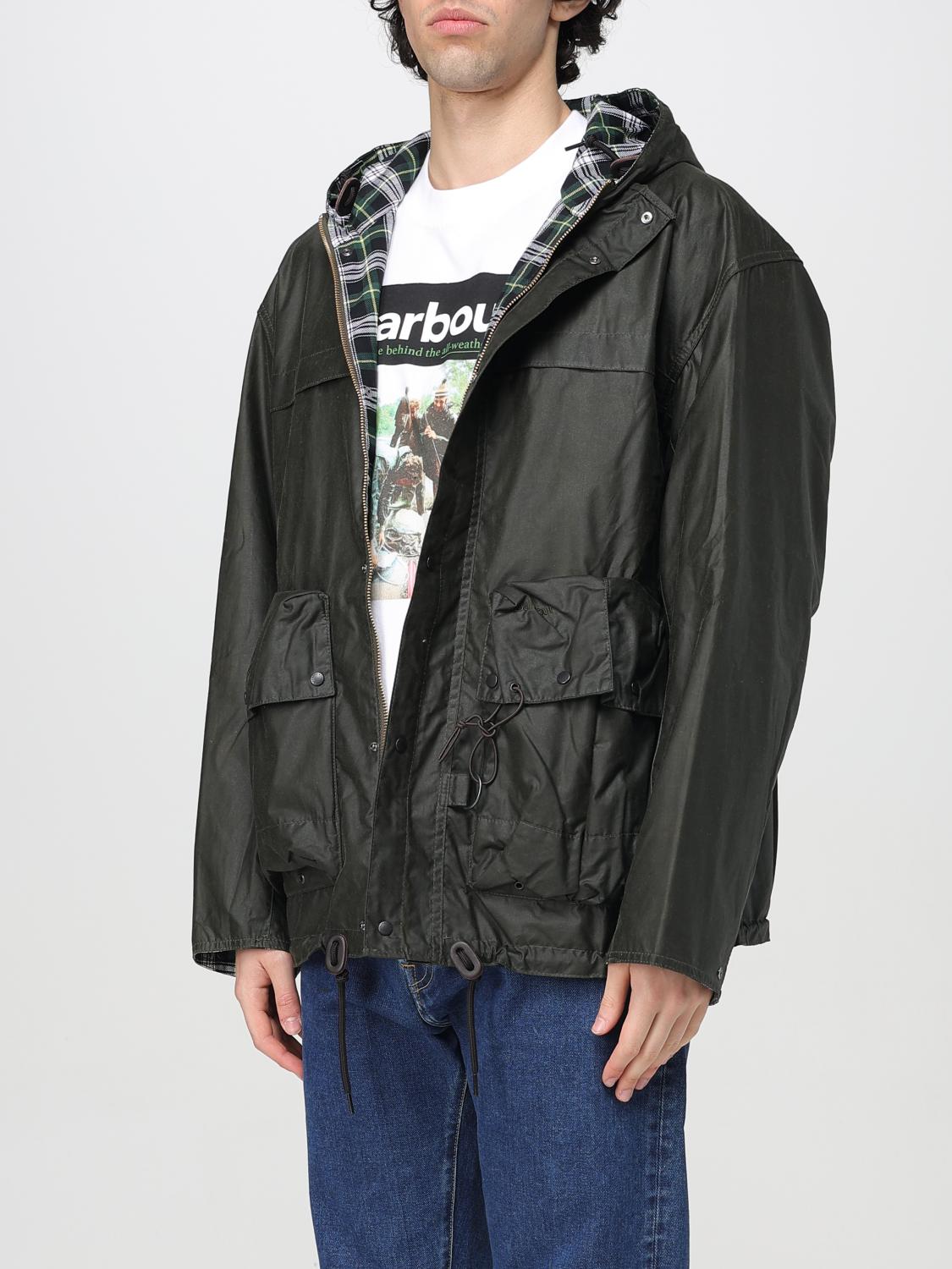BARBOUR GIACCA: Giubbotto Barbour in cotone cerato , Verde - Img 3