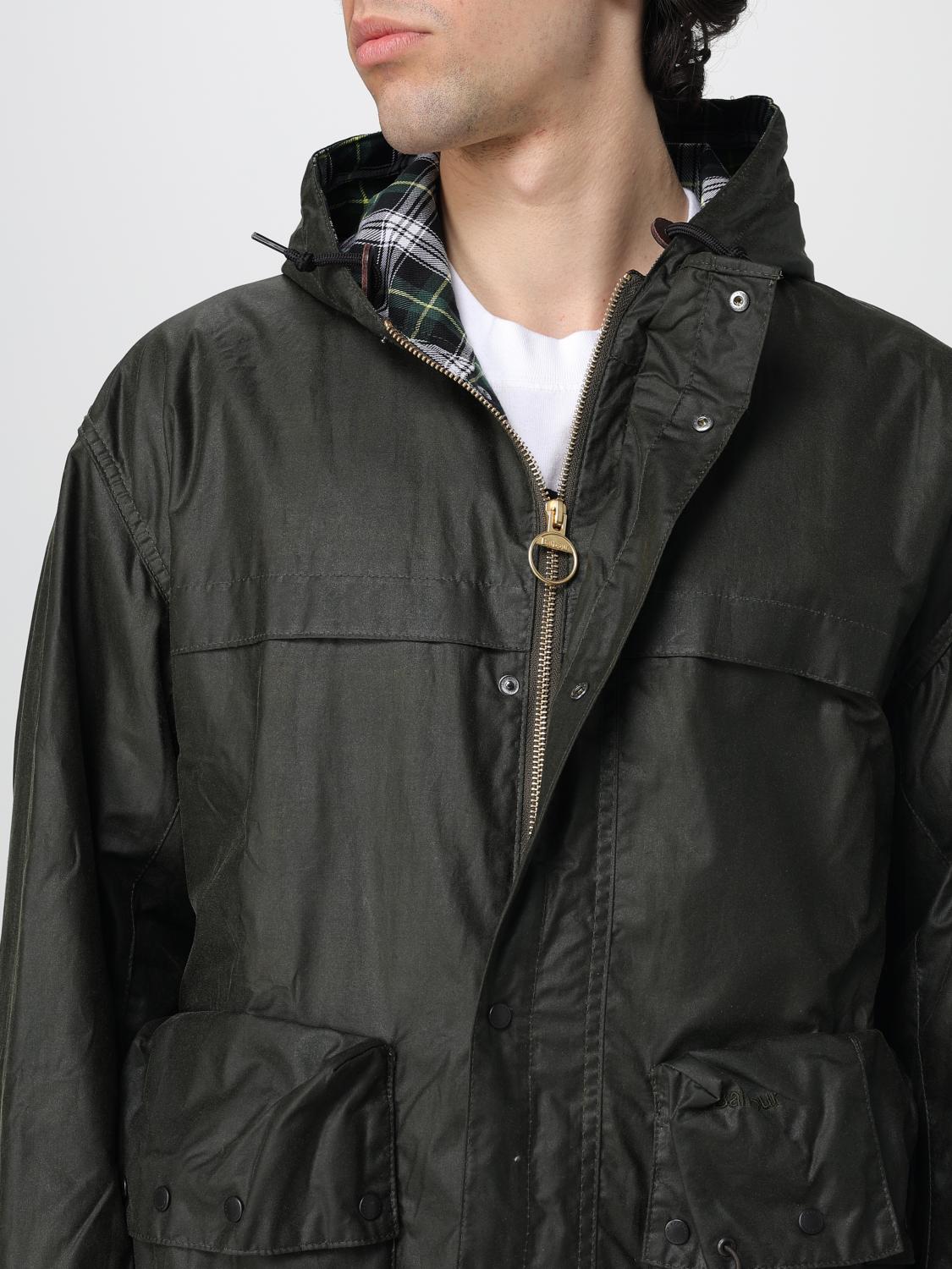 BARBOUR GIACCA: Giubbotto Barbour in cotone cerato , Verde - Img 4