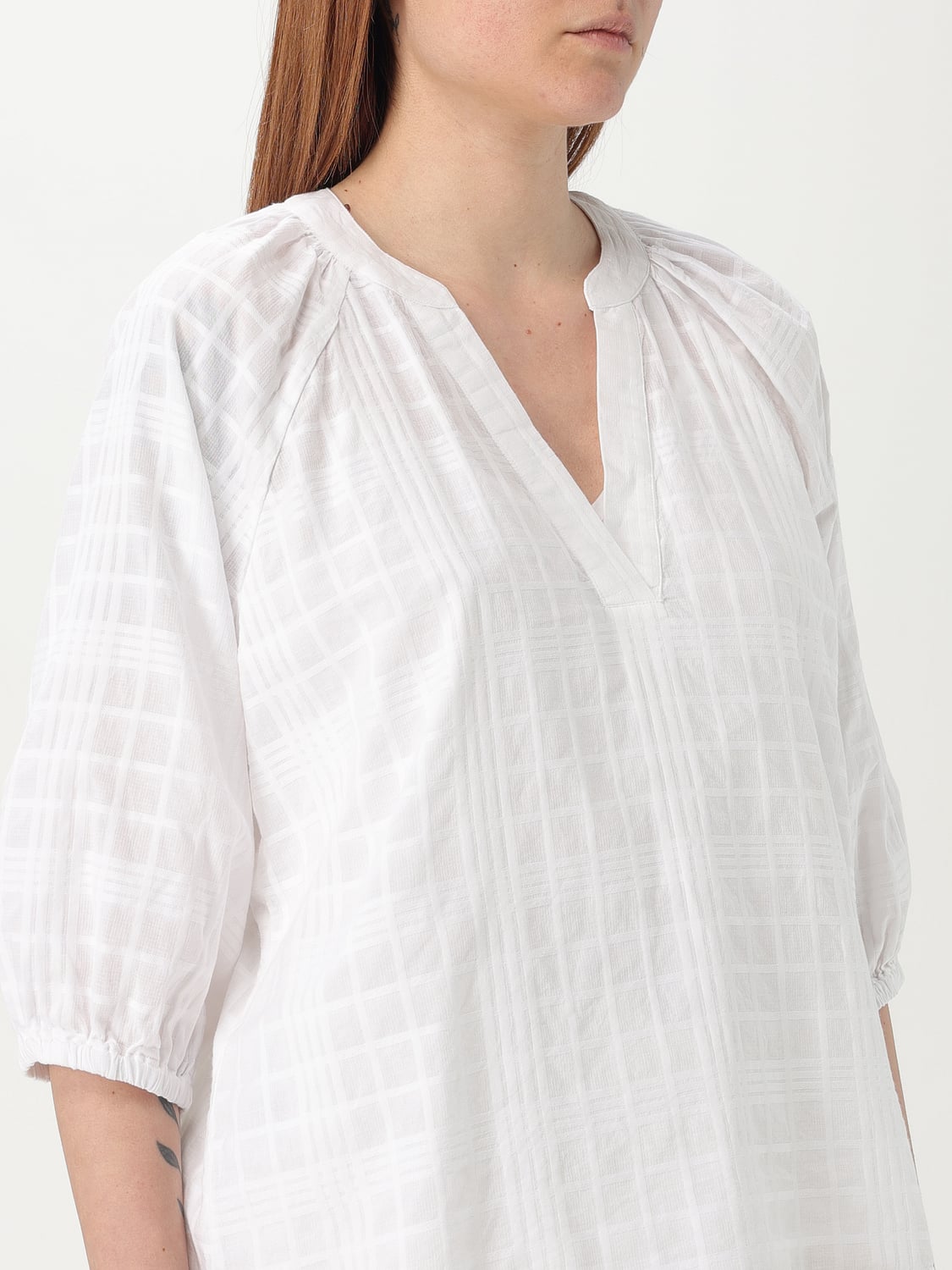 BARBOUR TOP: Blusa Barbour in cotone basic , Bianco - Img 3