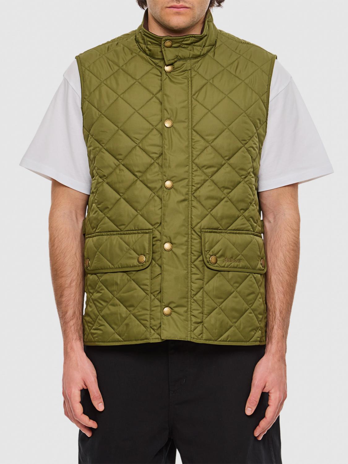 BARBOUR 정장 조끼: Barbour 퀼팅 나일론 베스트, 모스 그린 - Img 1