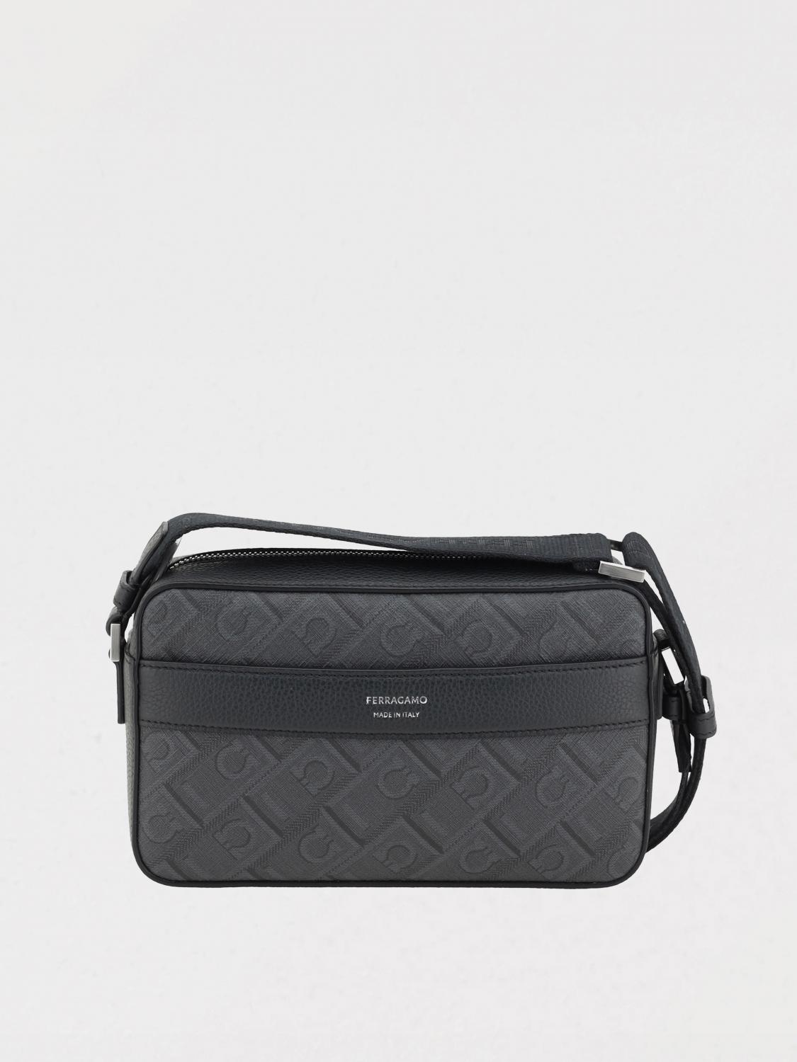 FERRAGAMO BORSA A TRACOLLA: Borsa a tracolla Gancini Ferragamo, Grigio - Img 1