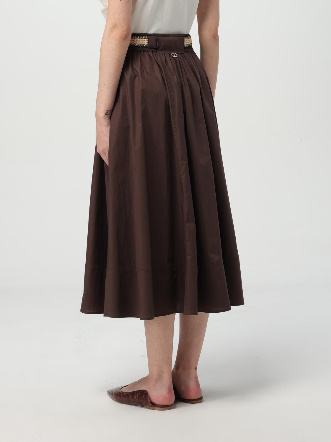 TWINSET FALDA: Falda mujer Twinset, Café - Img 2
