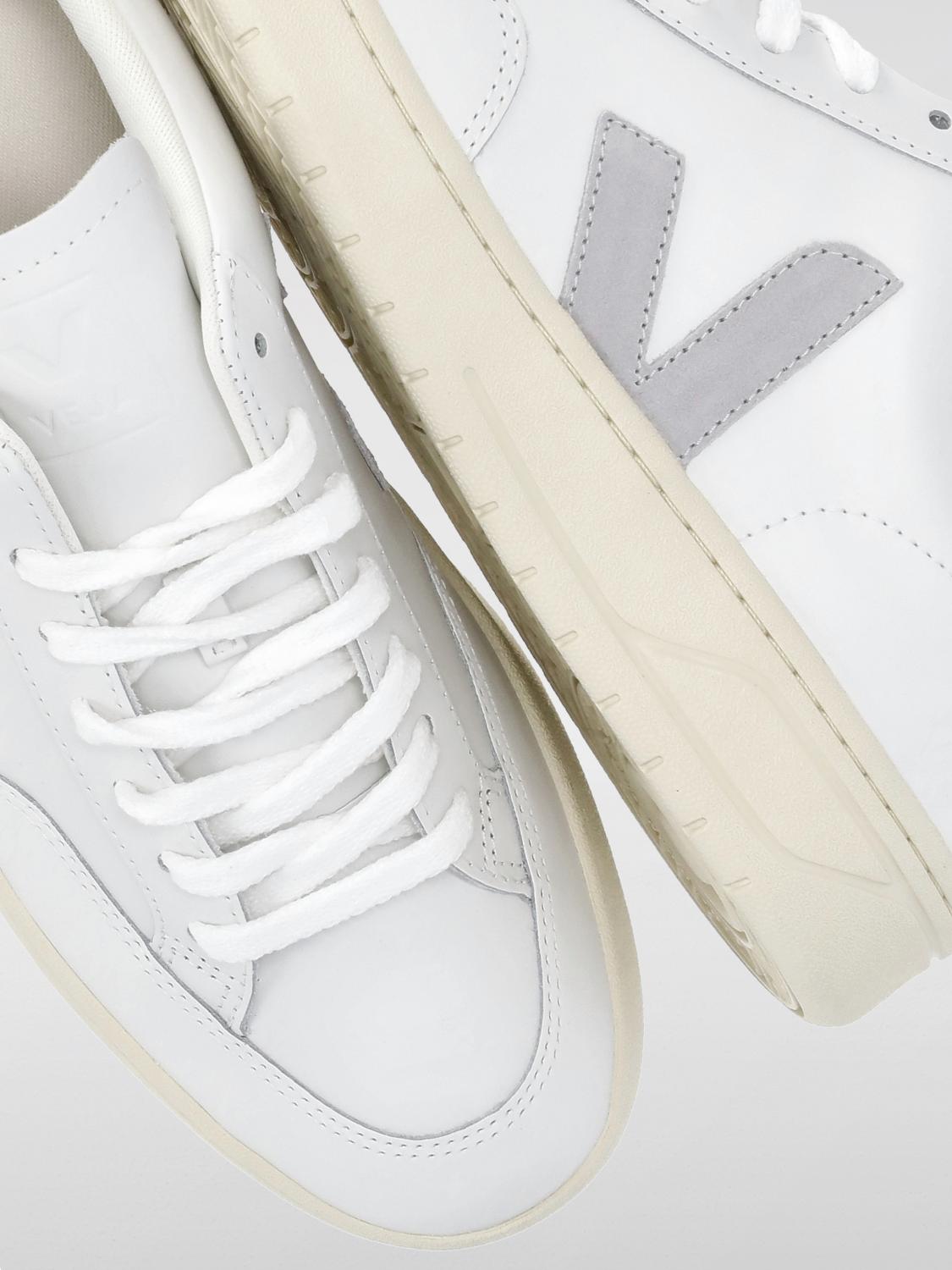 VEJA SNEAKERS: Sneakers V-12 Veja in pelle , Bianco - Img 4
