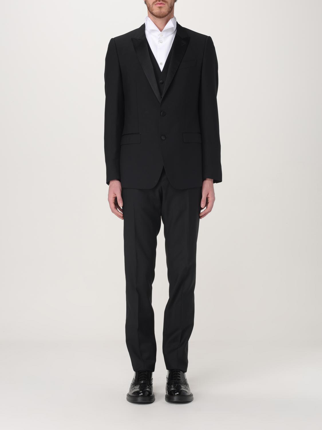 DOLCE & GABBANA ABITO: Abito a monopetto smoking Dolce & Gabbana in lana, Nero - Img 1
