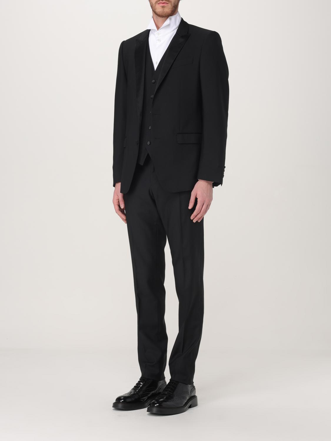 DOLCE & GABBANA ABITO: Abito a monopetto smoking Dolce & Gabbana in lana, Nero - Img 4