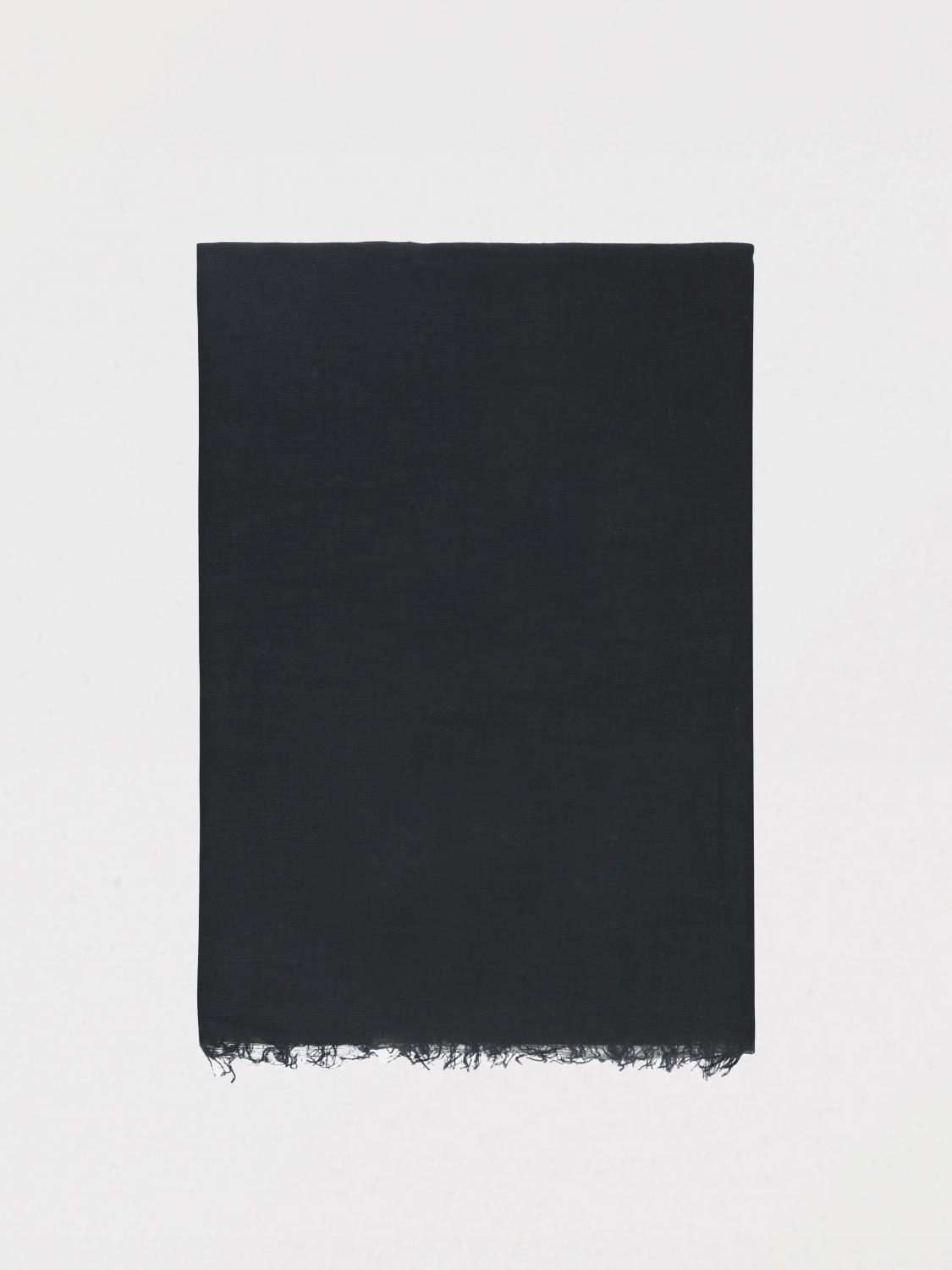 RICK OWENS SCIARPA: Sciarpa Rick Owens in misto lino e lamè , Nero - Img 1