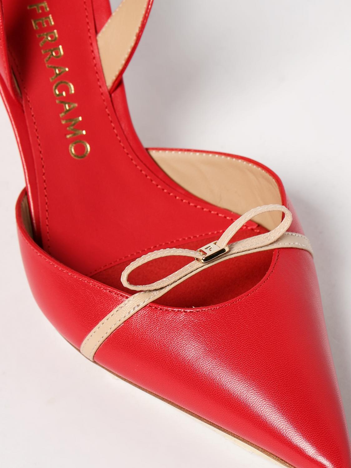 FERRAGAMO DÉCOLLETÉ: Slingback Mini Bow Ferragamo in nappa , Nero - Img 4