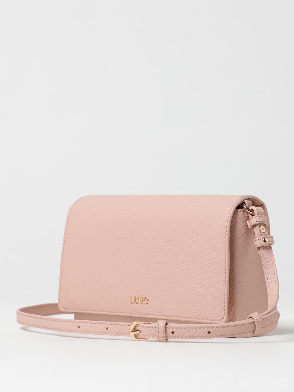 LIU JO BORSA A SPALLA: Borsa Liu Jo in pelle sintetica saffiano , Cipria - Img 3