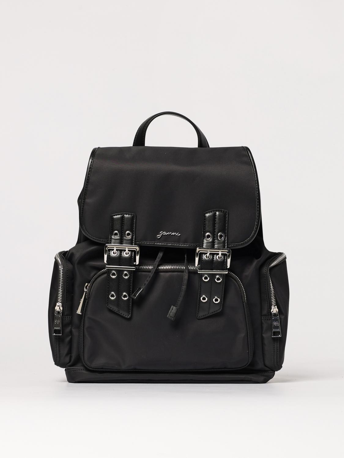 GANNI BACKPACK: Backpack woman Ganni, Black - Img 1