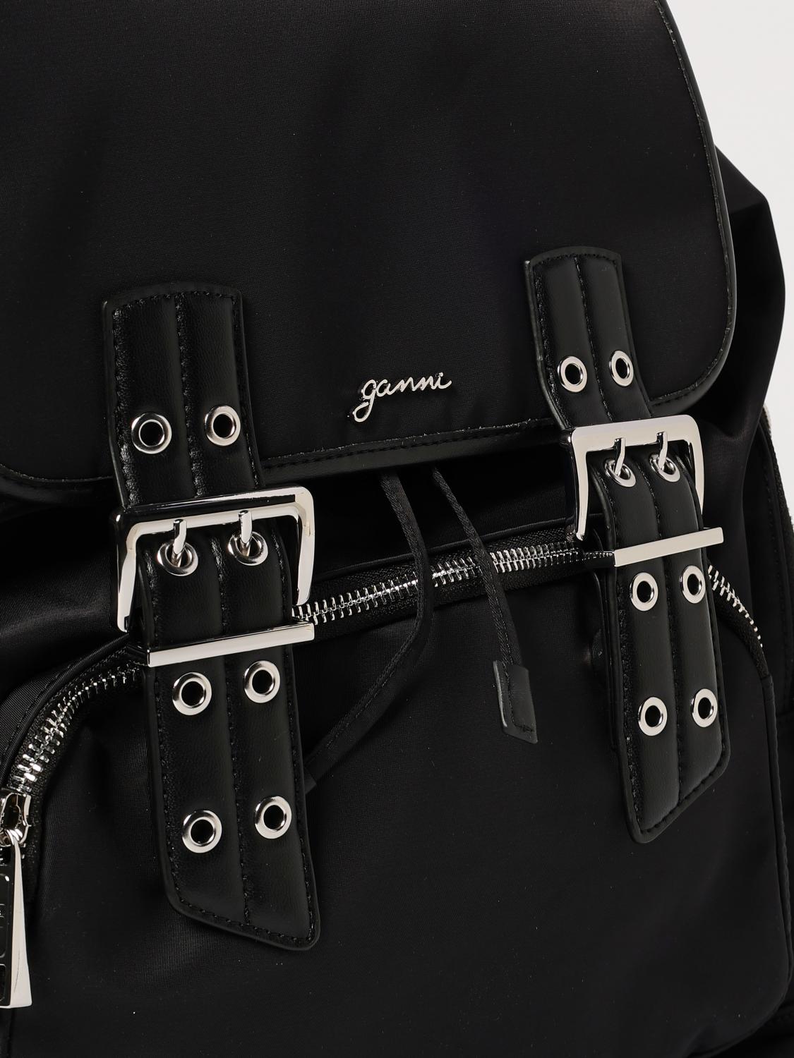 GANNI BACKPACK: Backpack woman Ganni, Black - Img 3