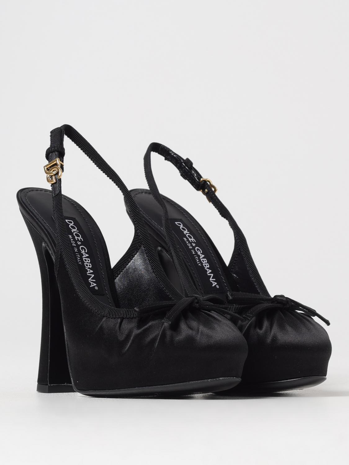 DOLCE & GABBANA DÉCOLLETÉ: Slingback Vally Dolce & Gabbana in raso, Nero - Img 2