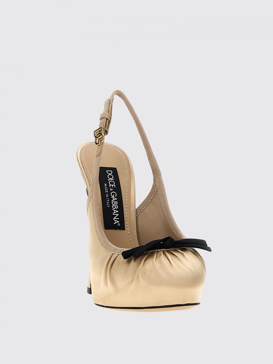DOLCE & GABBANA DÉCOLLETÉ: Slingback Vally Dolce & Gabbana in raso, Crema - Img 2