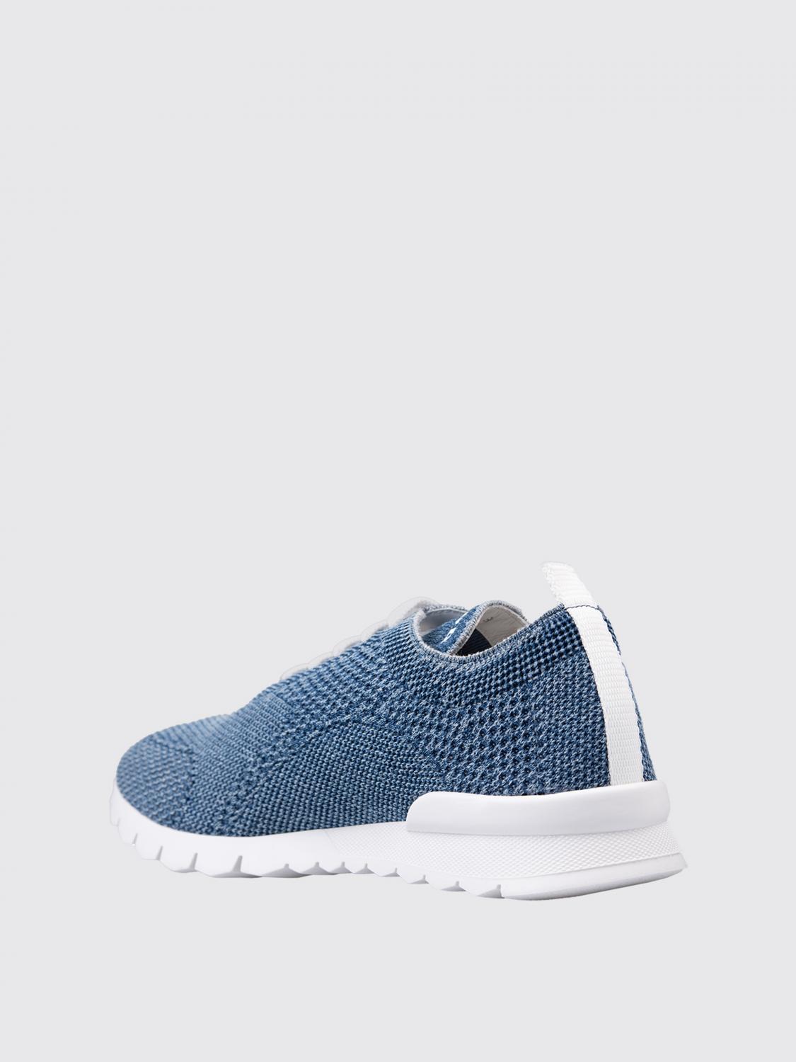 KITON SNEAKERS: Sneakers Kiton in maglia di cotone , Blue - Img 3