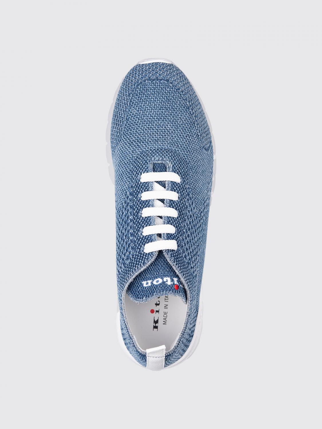 KITON SNEAKERS: Sneakers Kiton in maglia di cotone , Blue - Img 4