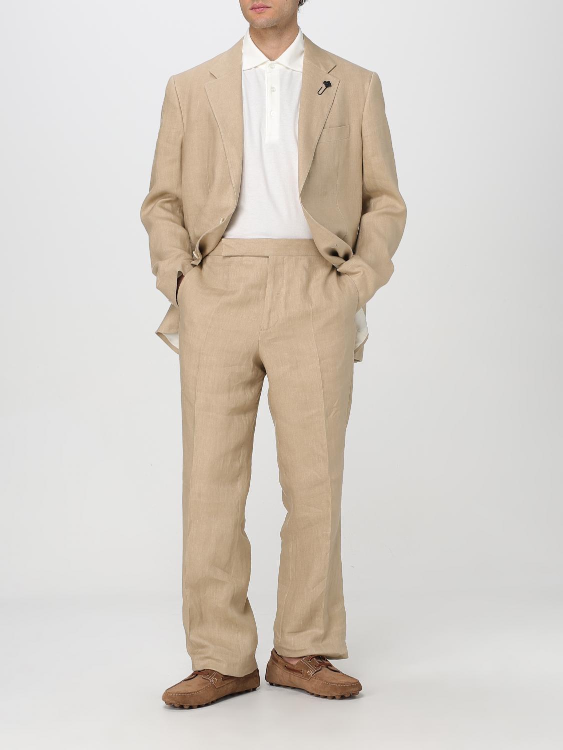 LARDINI PANTS: Pants men Lardini, Brown - Img 2