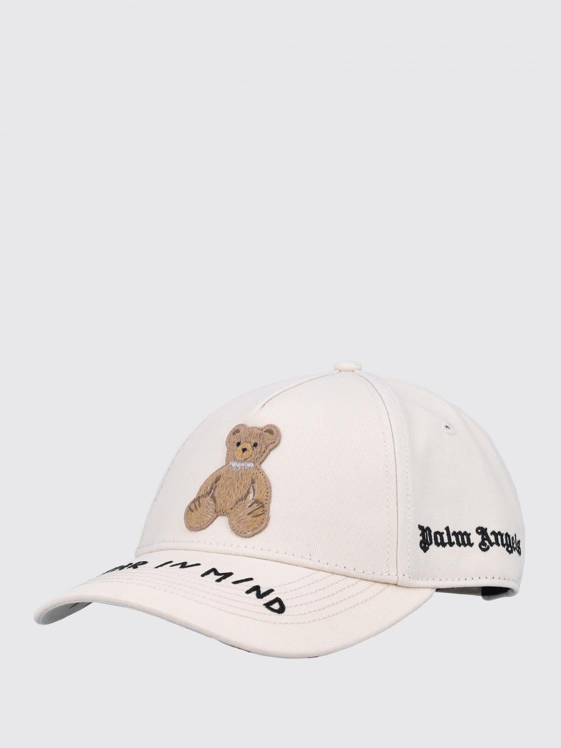 PALM ANGELS CAPPELLO: Cappello Bear In Mind Palm Angels in cotone , Beige - Img 1