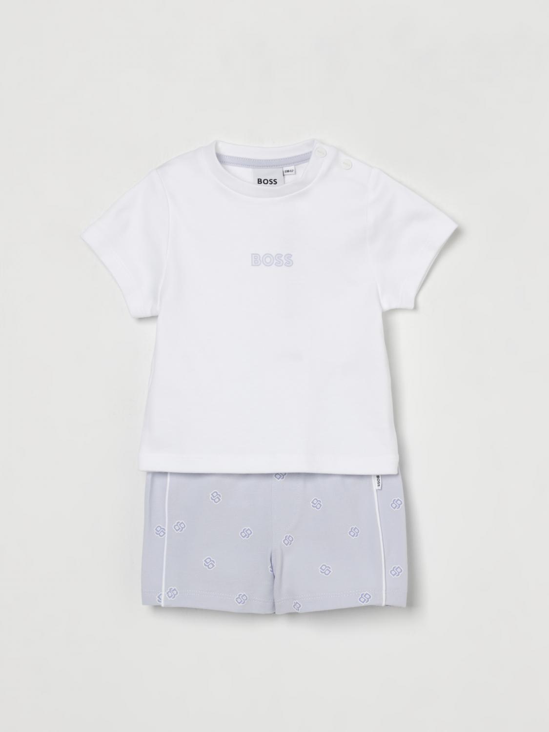 BOSS JUMPSUIT: Romper kids Boss, White - Img 1
