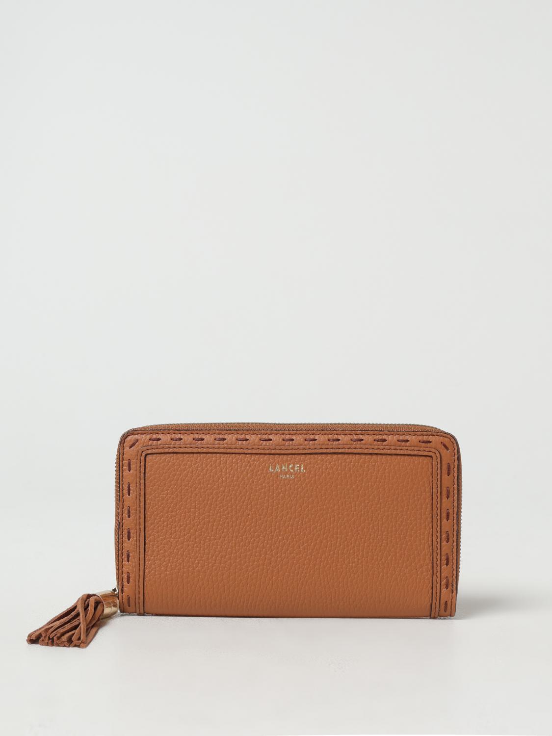 LANCEL PORTAFOGLIO: Portafoglio Lancel in pelle martellata , Cammello - Img 1