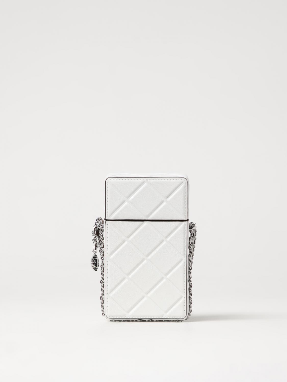 TORY BURCH BORSA MINI: Borsa Fleming Phone Tory Burch in pelle matelassè , Bianco - Img 1