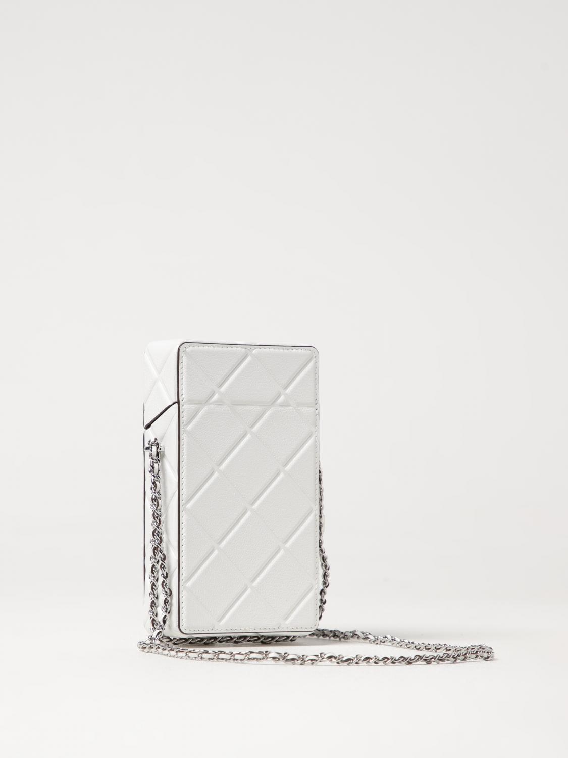 TORY BURCH BORSA MINI: Borsa Fleming Phone Tory Burch in pelle matelassè , Bianco - Img 2