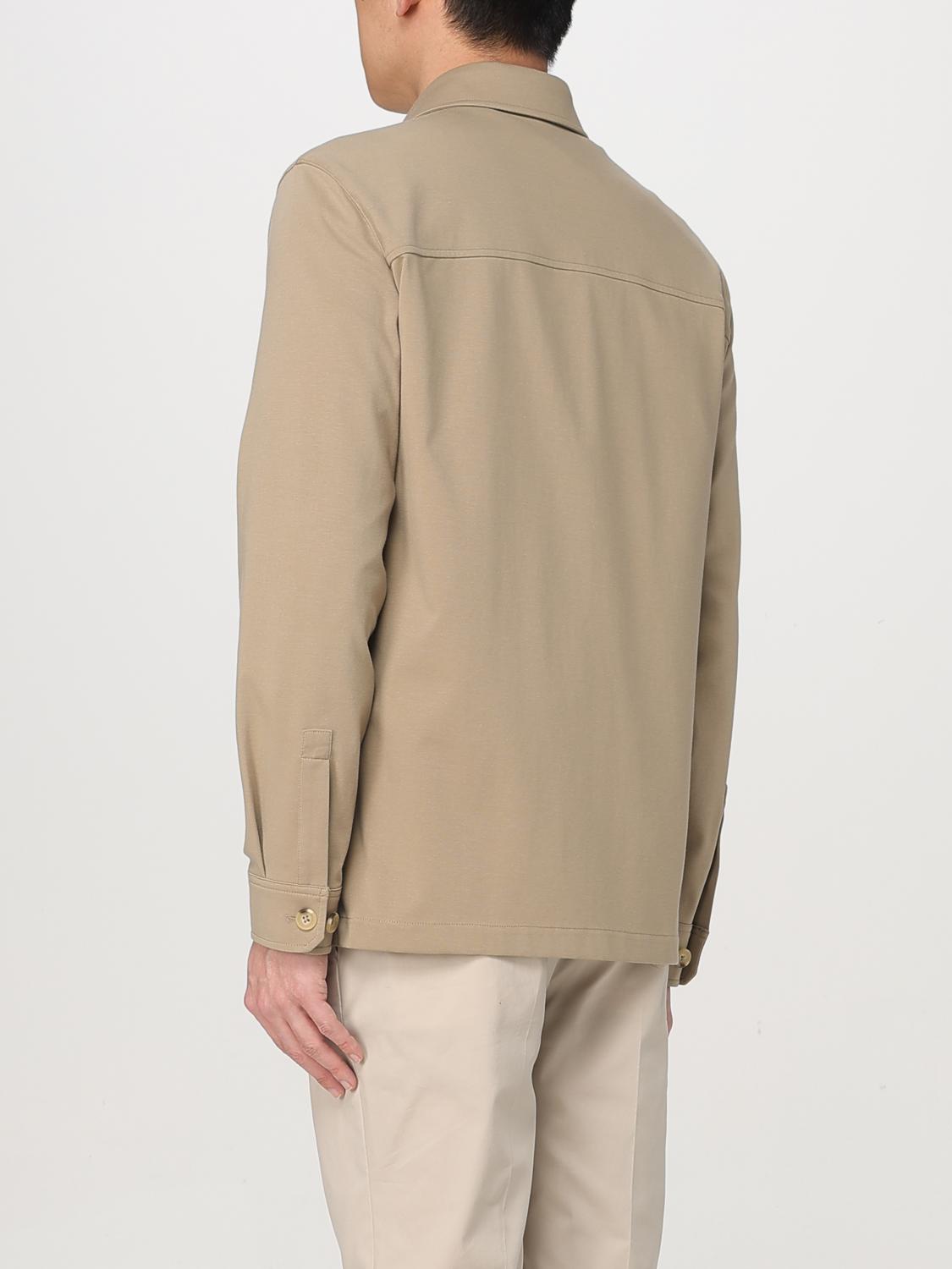 MANUEL RITZ GIACCA: Overshirt Manuel Ritz in lana , Beige - Img 2