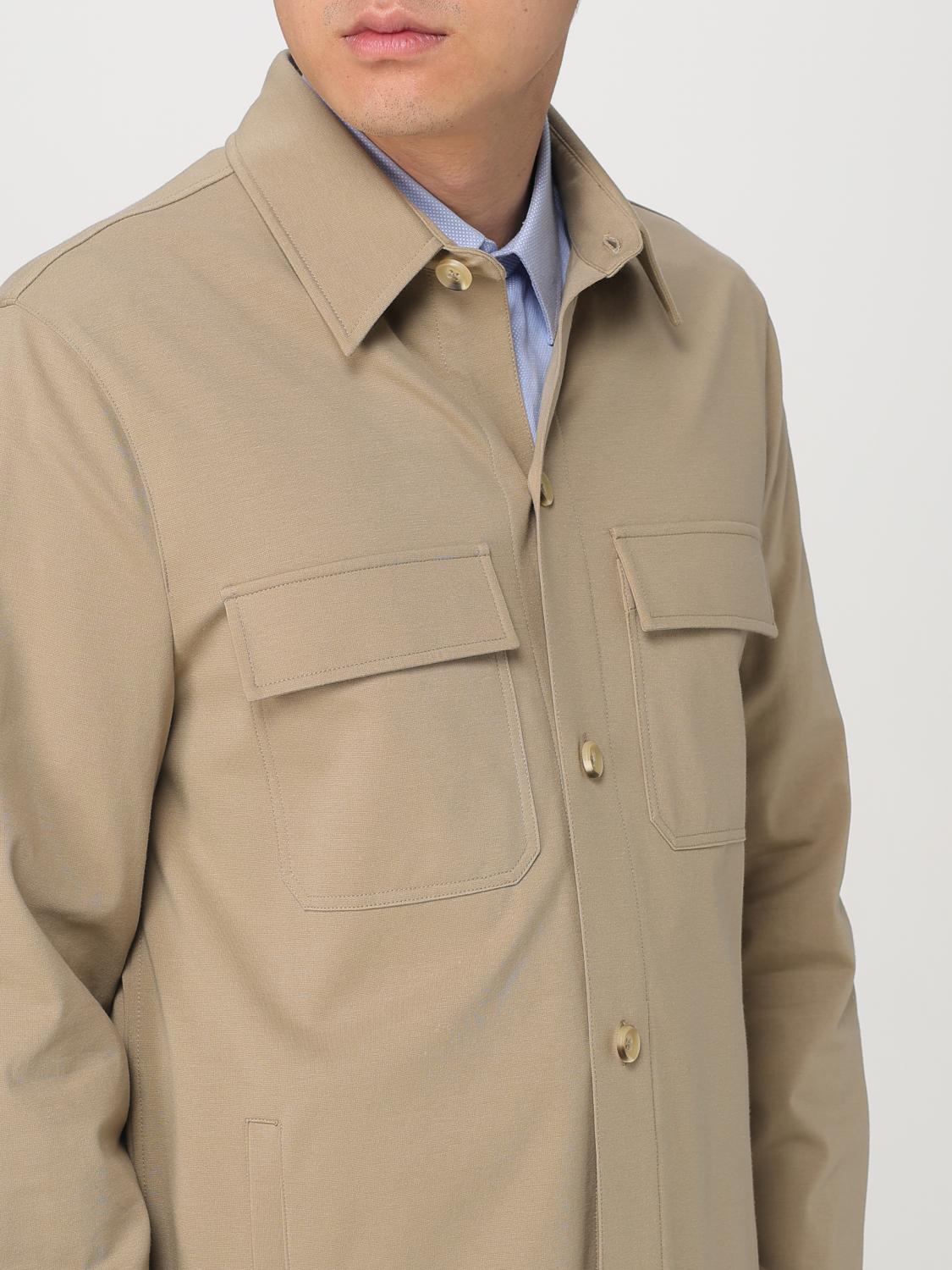 MANUEL RITZ GIACCA: Overshirt Manuel Ritz in lana , Beige - Img 4