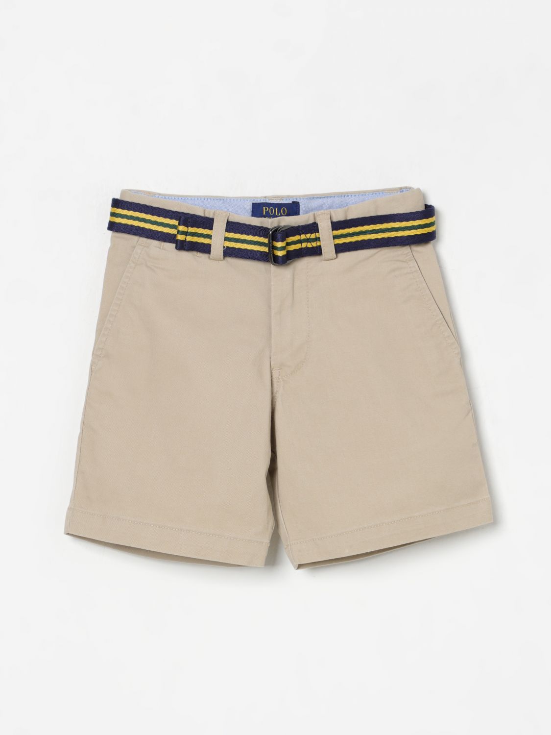 POLO RALPH LAUREN SHORTS: Shorts kids Polo Ralph Lauren, Beige - Img 1