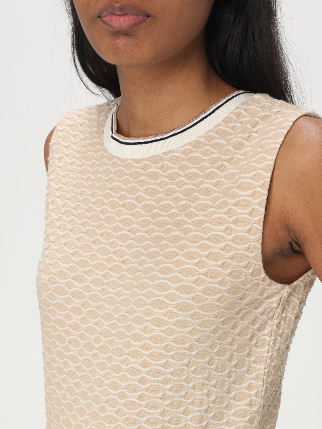BOSS TOP: Jersey mujer Boss, Beige - Img 3