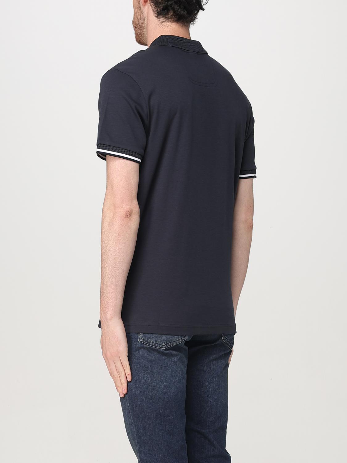 BOSS POLO: Polo classica Boss in cotone con logo , Blue 1 - Img 2