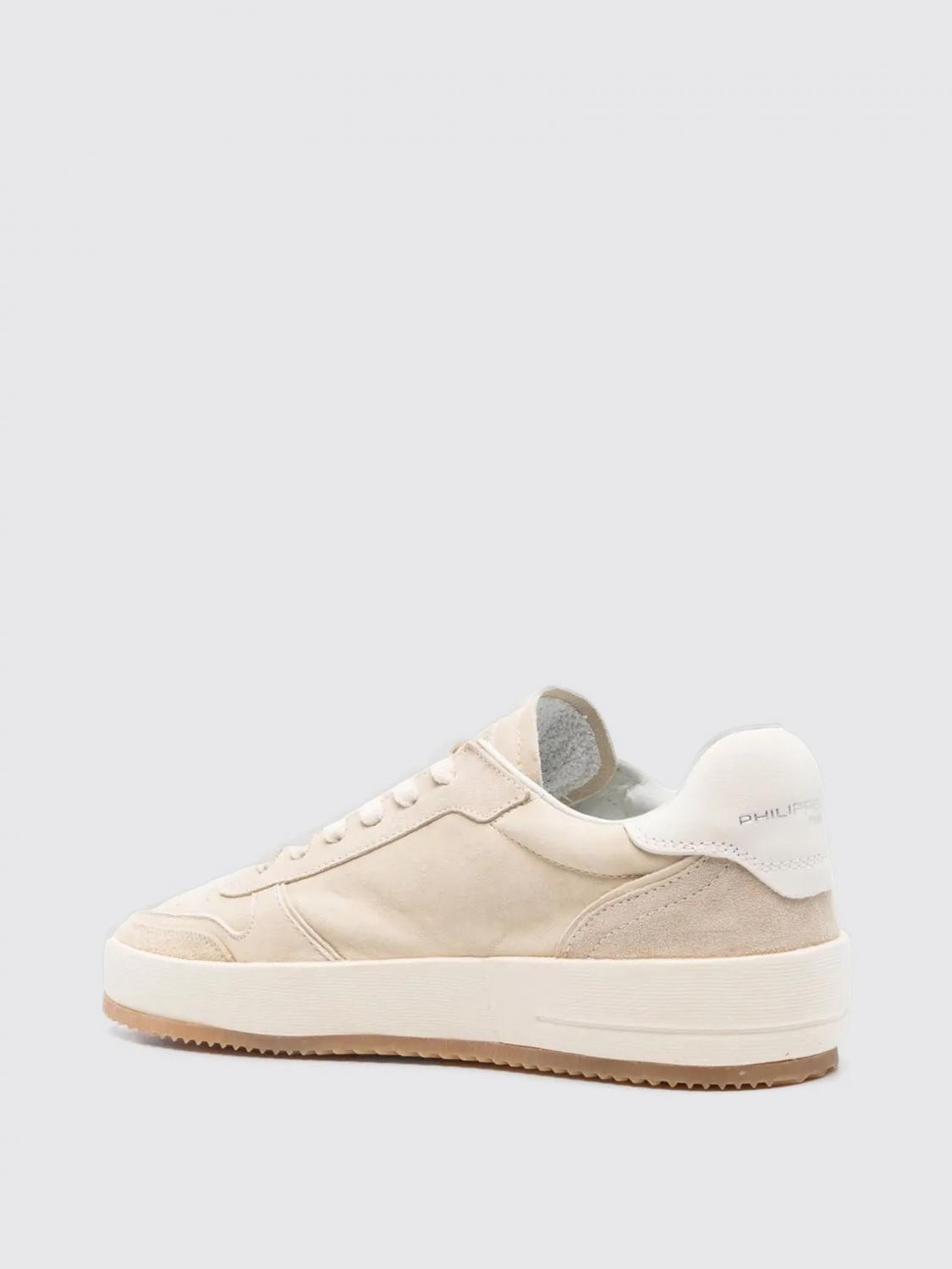 PHILIPPE MODEL SNEAKERS: Sneakers men Philippe Model, Beige - Img 3