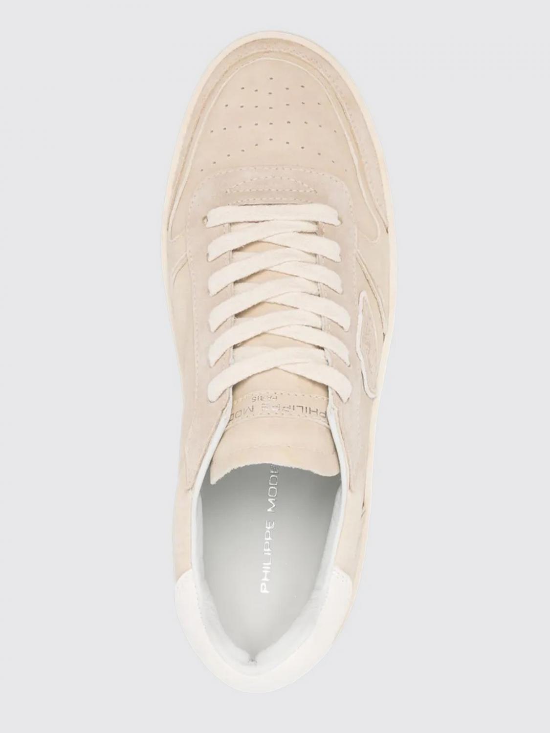 PHILIPPE MODEL SNEAKERS: Sneakers men Philippe Model, Beige - Img 4