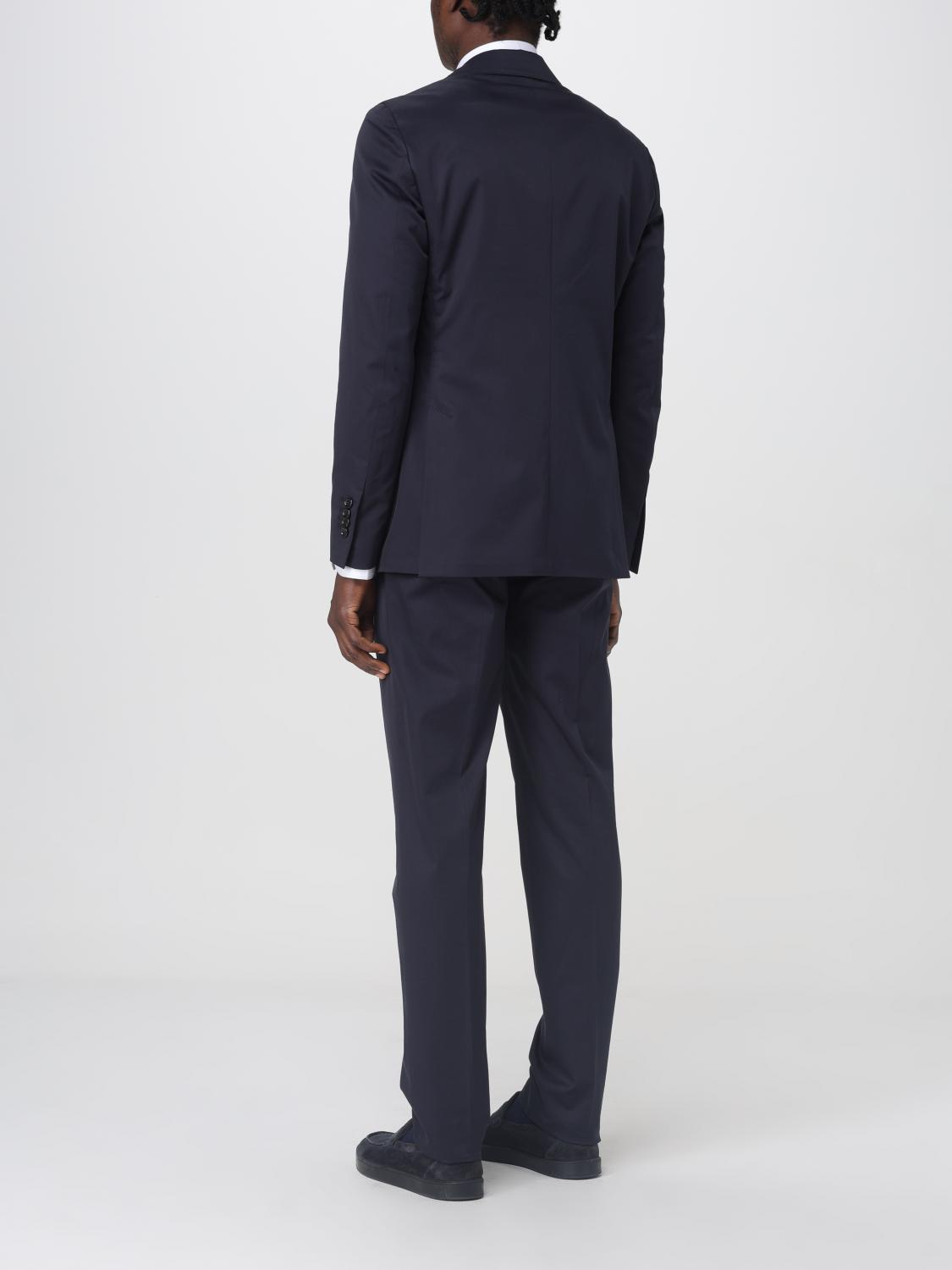 LARDINI 수트: Lardini 싱글 브레스트 코튼 수트, 블루 - Img 3