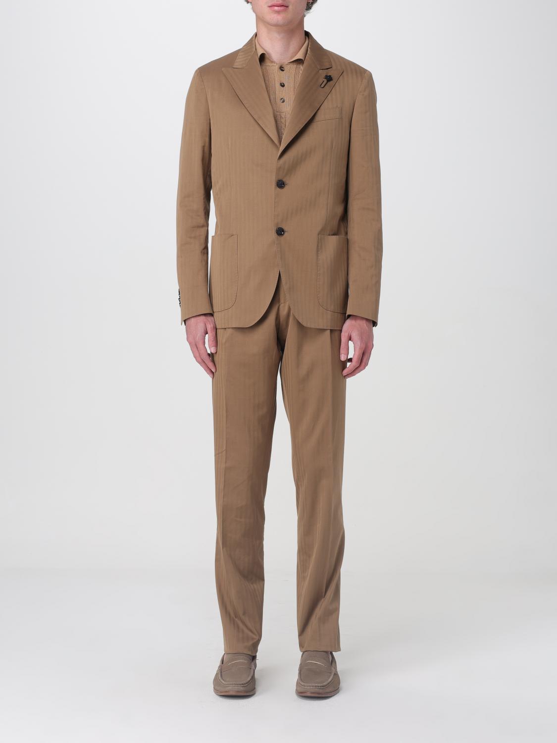 LARDINI ABITO: Abito monopetto Lardini in cotone , Beige - Img 1