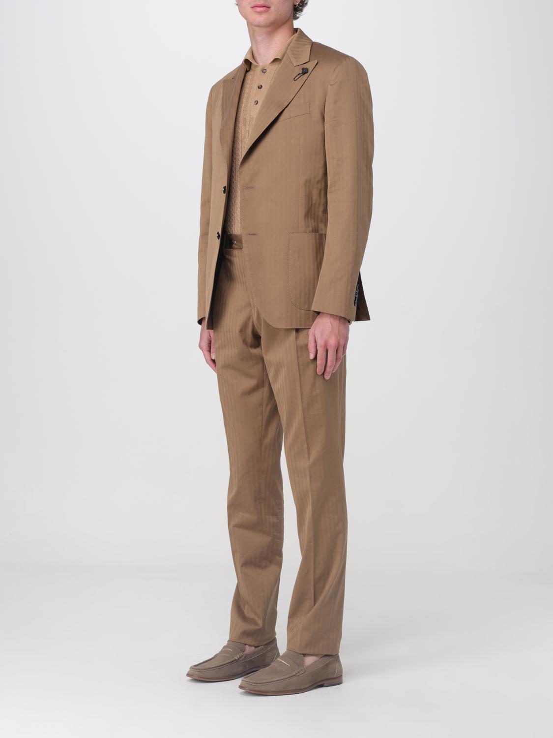 LARDINI ABITO: Abito monopetto Lardini in cotone , Beige - Img 4