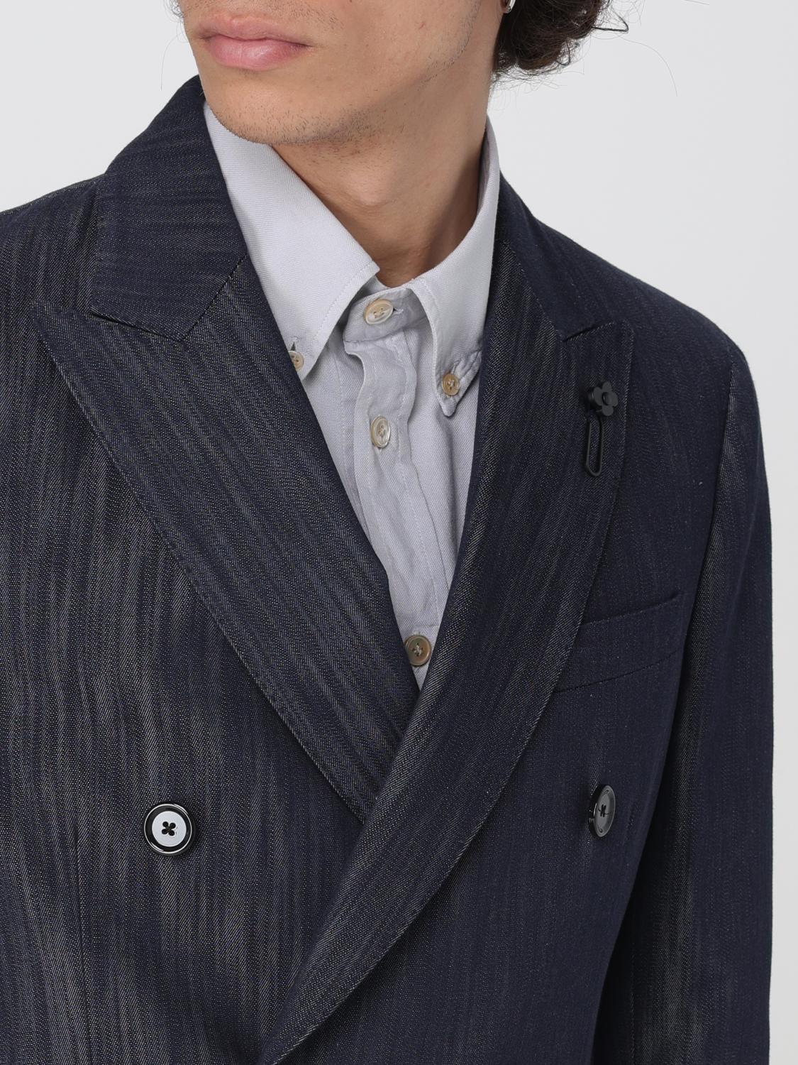 LARDINI 西装外套: 外套 男士 Lardini, 蓝色 - Img 4