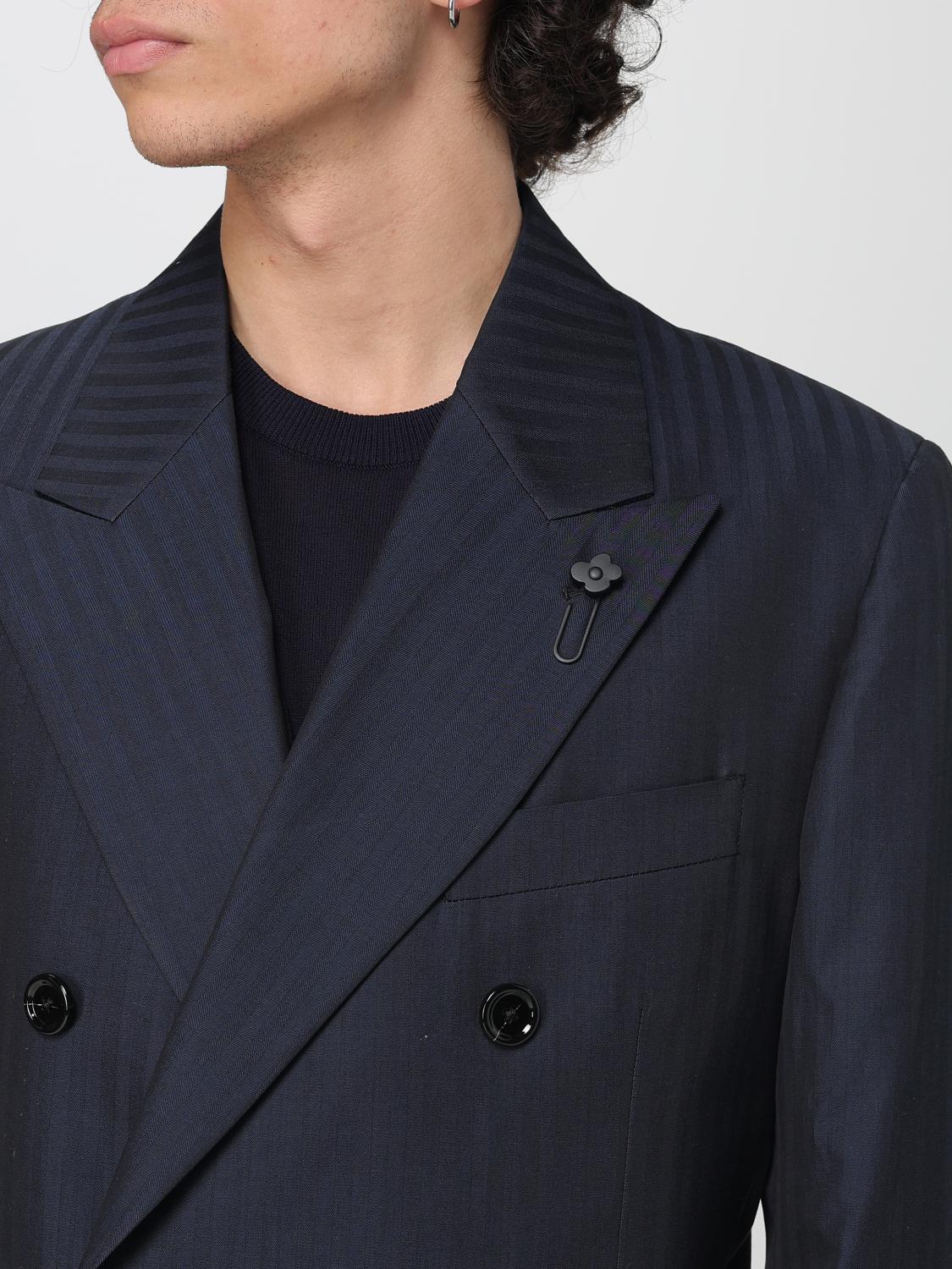 LARDINI BLAZER: Blazer doppiopetto Lardini in cotone , Blue - Img 4
