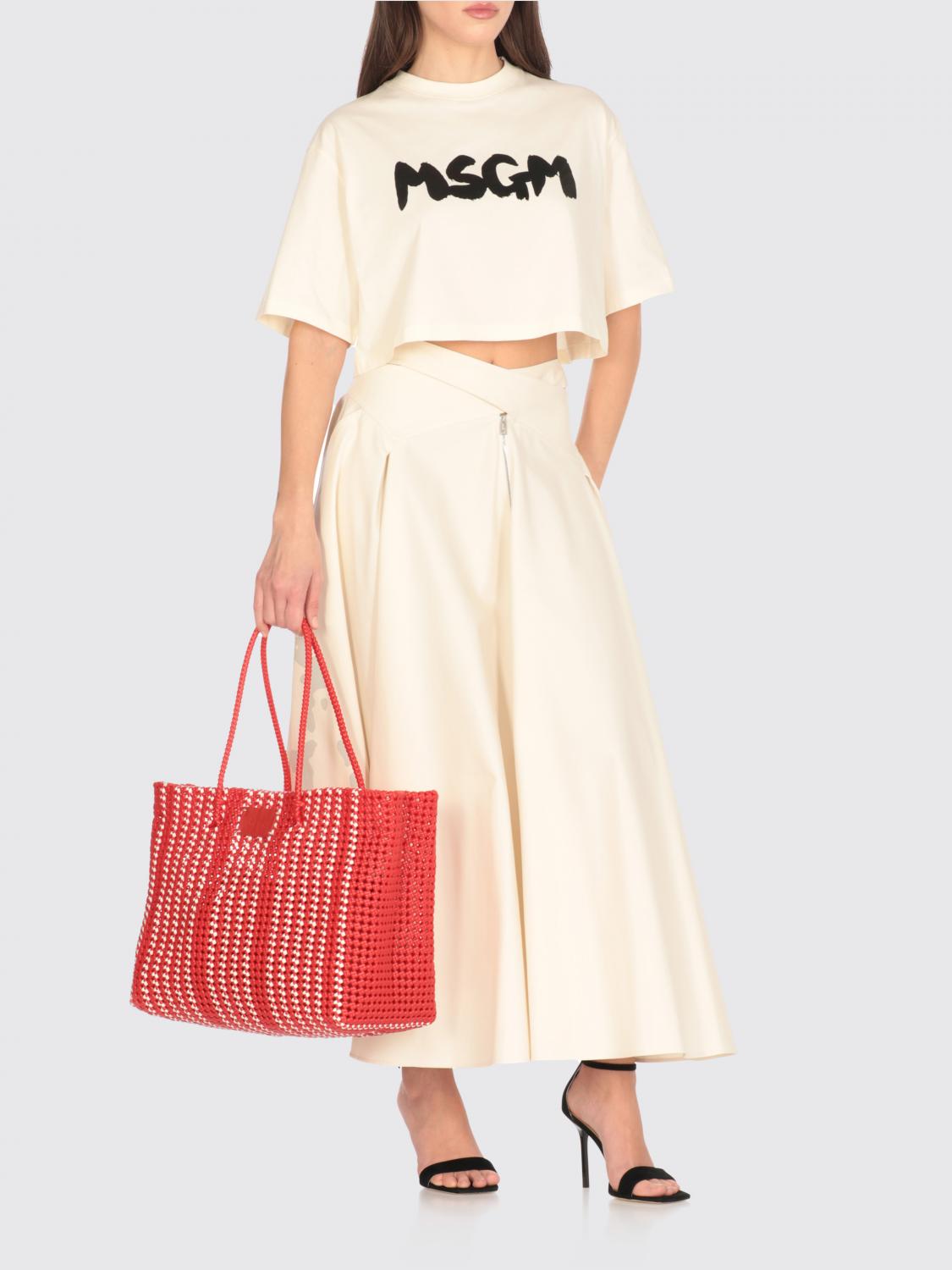 MSGM BOLSO TOTE: Bolso de mano mujer MSGM, Rojo - Img 2