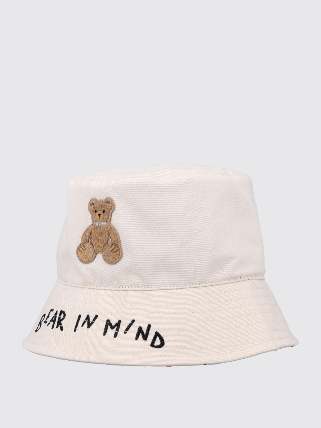 PALM ANGELS CAPPELLO: Cappello Bear In Mind Palm Angels in cotone , Beige - Img 1