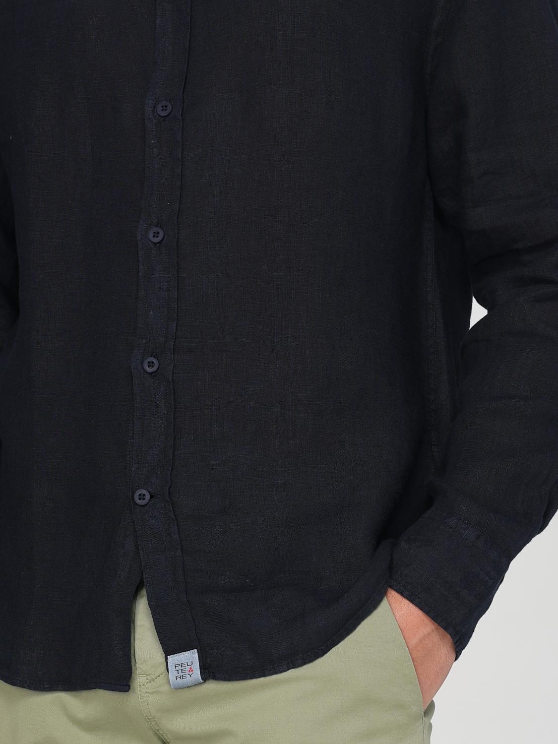 PEUTEREY CAMICIA: Camicia classica Peuterey in lino , Blue - Img 3