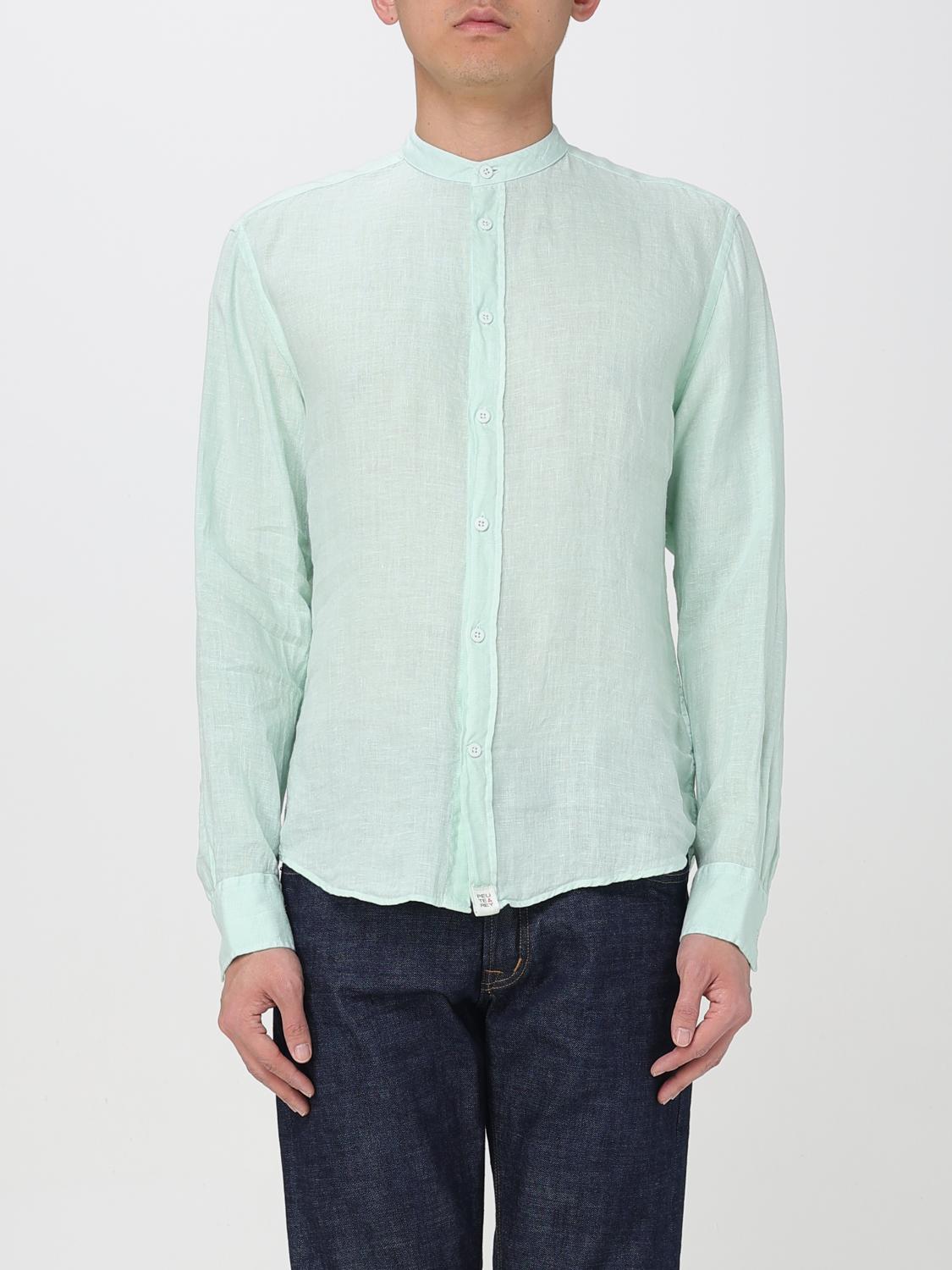 PEUTEREY CAMICIA: Camicia classica Peuterey in lino , Verde - Img 1