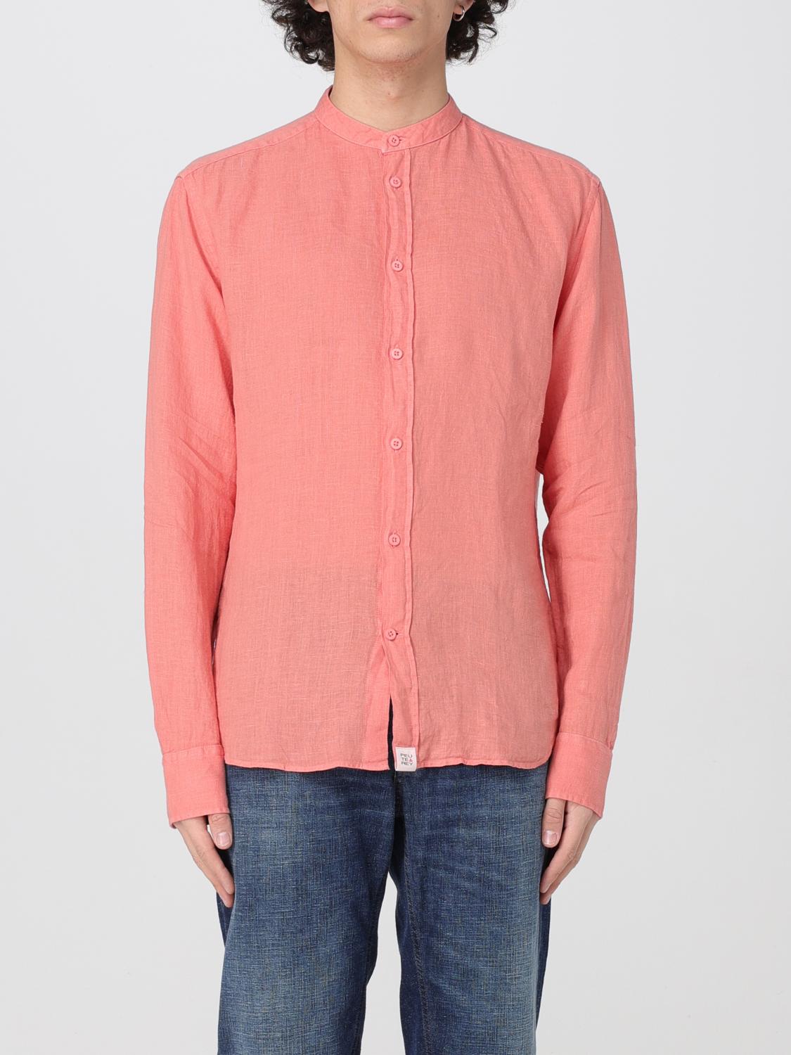 PEUTEREY CAMICIA: Camicia classica Peuterey in lino , Terracotta - Img 1