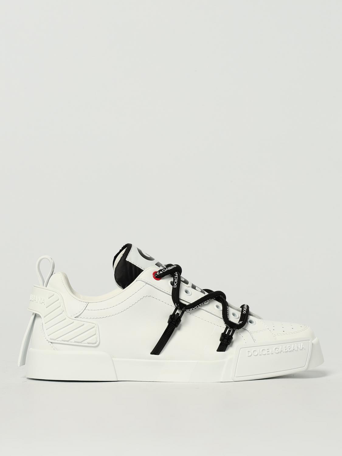 DOLCE & GABBANA SNEAKERS: Sneakers Portofino Dolce & Gabbana in pelle e gomma , Bianco 1 - Img 1