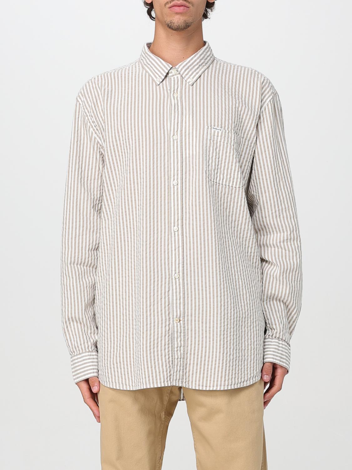 BARBOUR CAMICIA: Camicia Barbour in cotone a righe , Grigio - Img 1