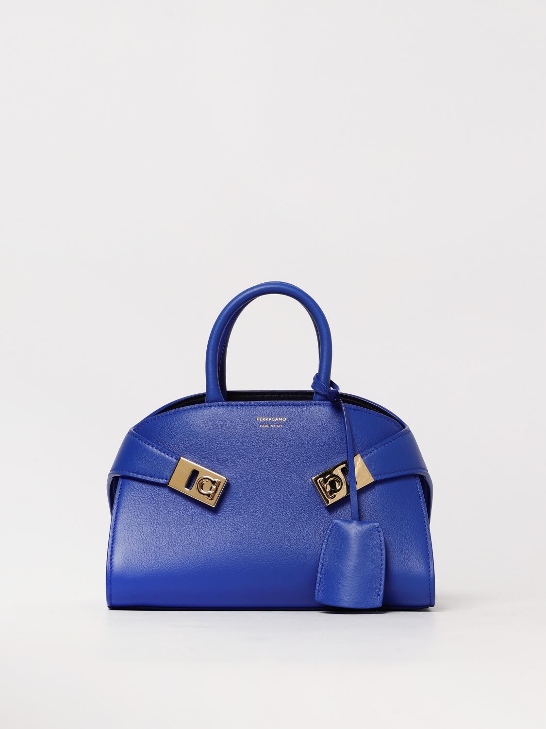 FERRAGAMO BORSA A MANO: Borsa a mano Hug (XS) Ferragamo, Blue - Img 1