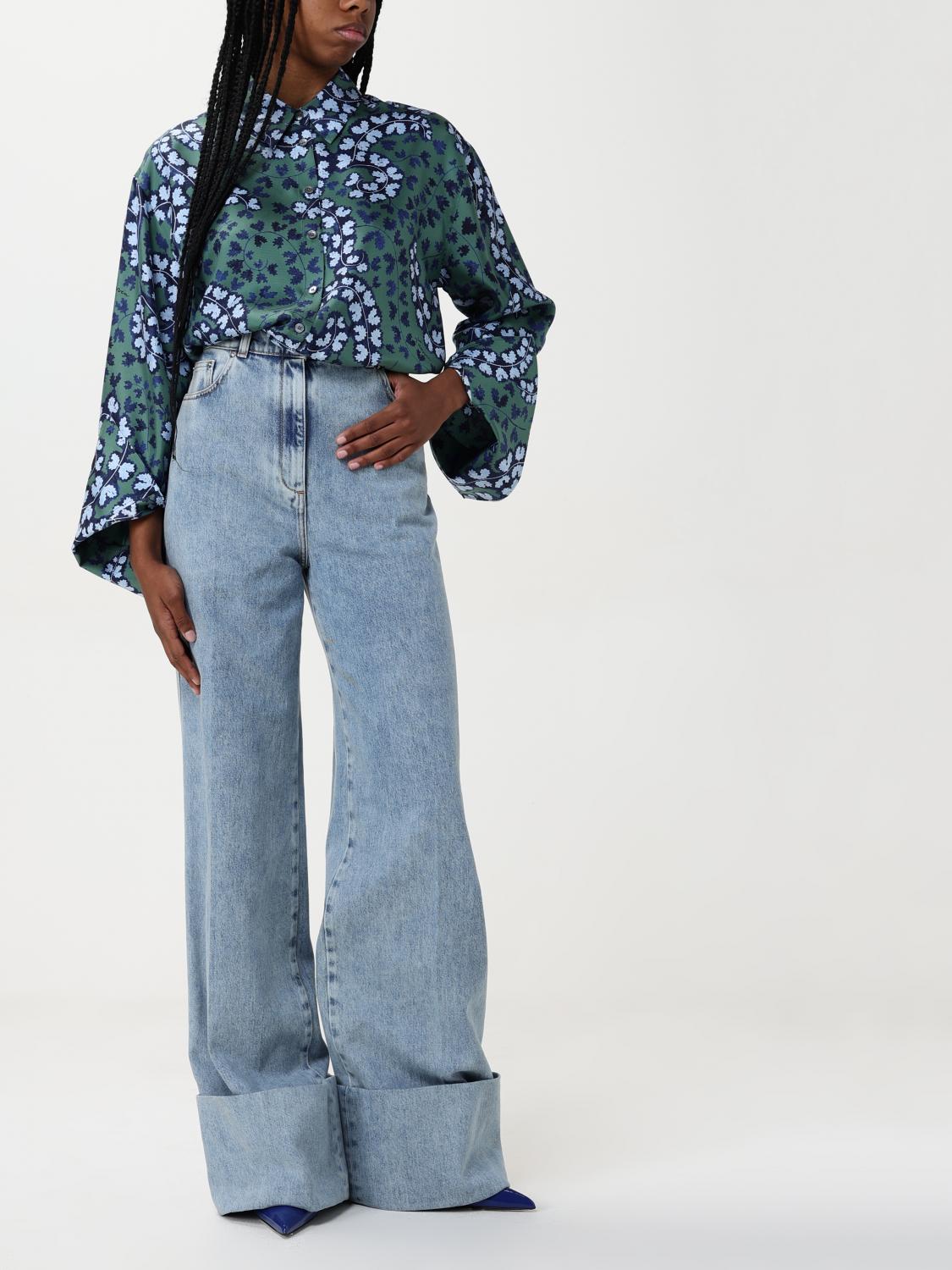 LANVIN JEANS: Jeans Lanvin in denim , Blue - Img 2