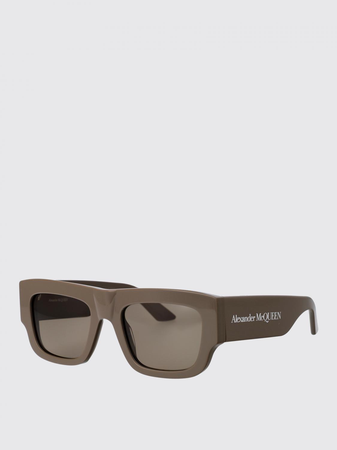 MCQUEEN SUNGLASSES: Sunglasses AM0449S McQueen in Acetate, Brown - Img 1
