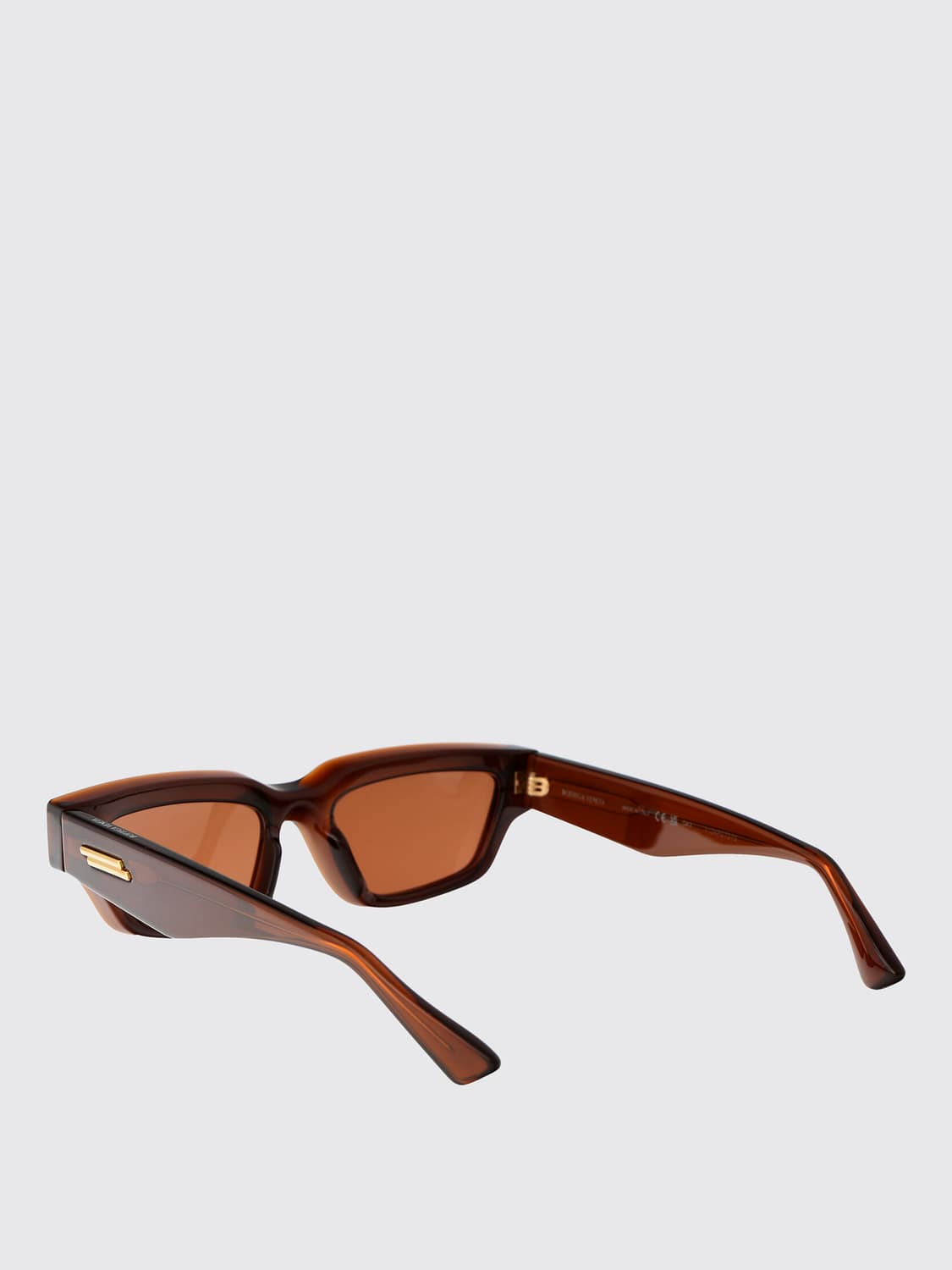 BOTTEGA VENETA OCCHIALI DA SOLE: Occhiali da sole in acetato Bottega Veneta, Marrone - Img 3