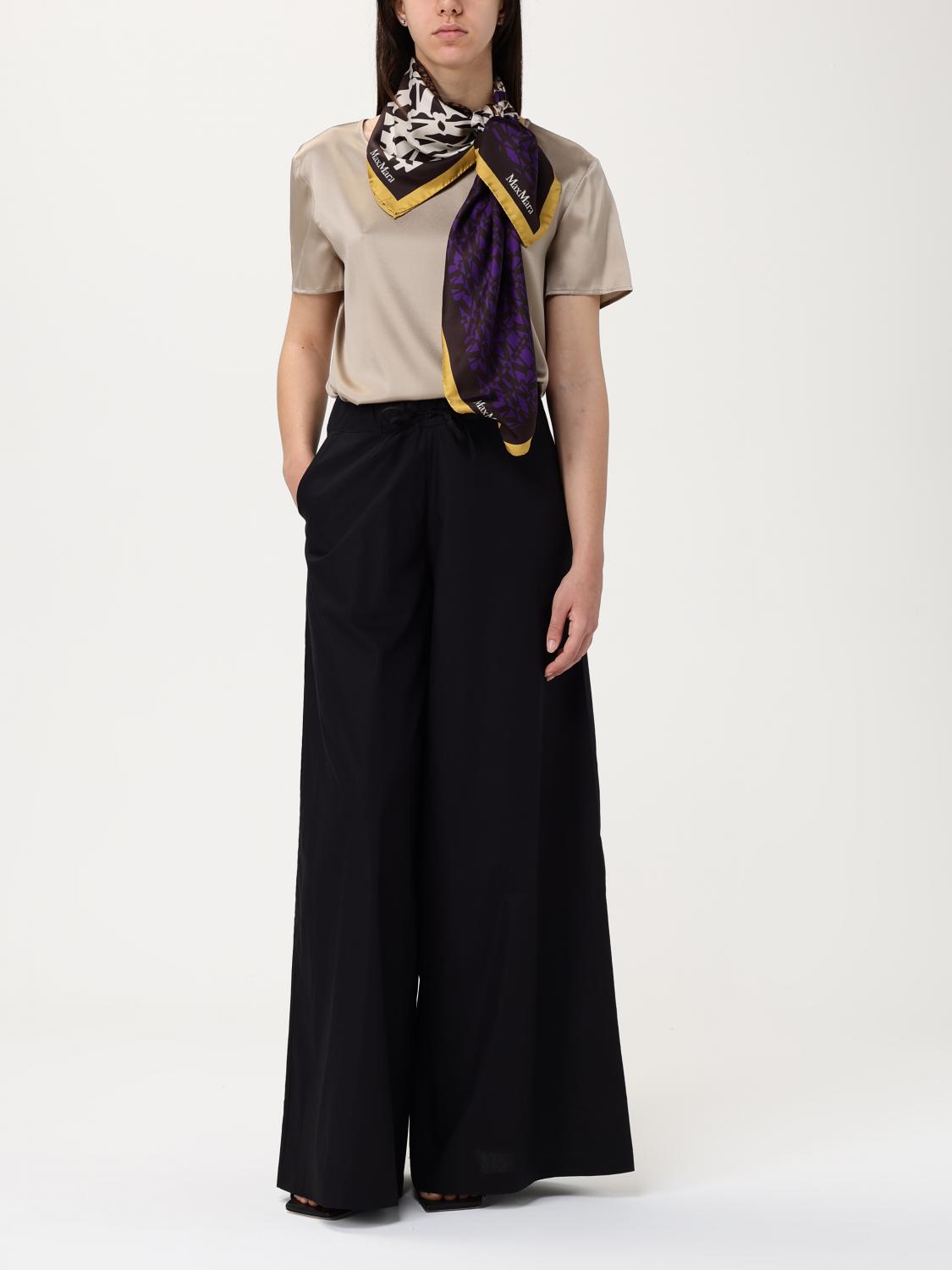 MAX MARA FOULARD: Foulard Max Mara in seta con monogram stampato , Fantasia - Img 4